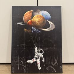 Astronaut Space Printed Canvas