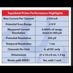 Squidstat Prime 4 Channel Potentiostat