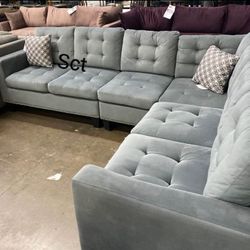 Logan Gray Reversible Sectional Brand New 