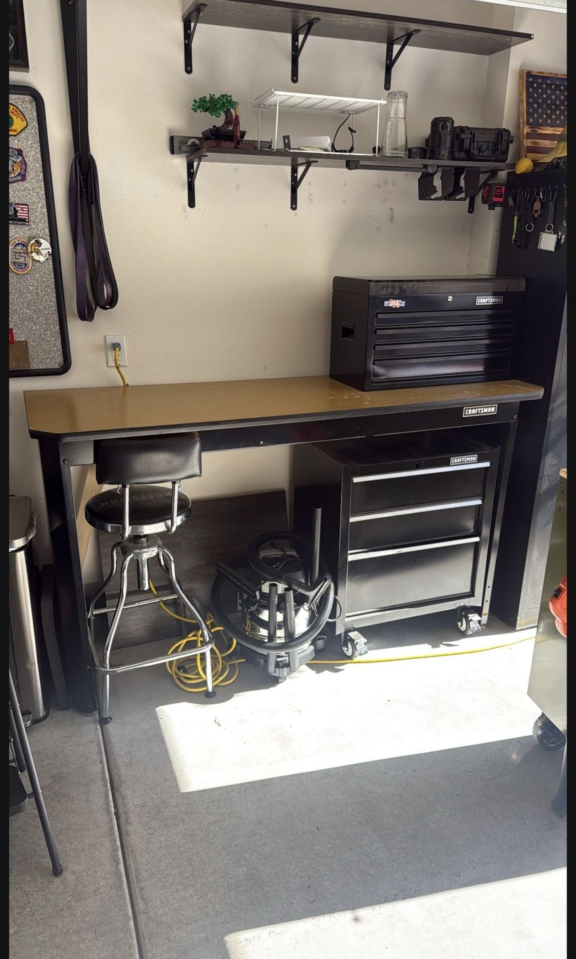 Craftsman Workbench and toolbox
