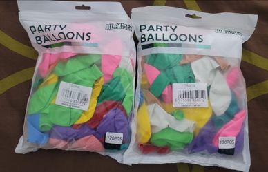 12“ Assorted Standard Color Mix Balloons for Party, 240 Count, Latex Thickened
