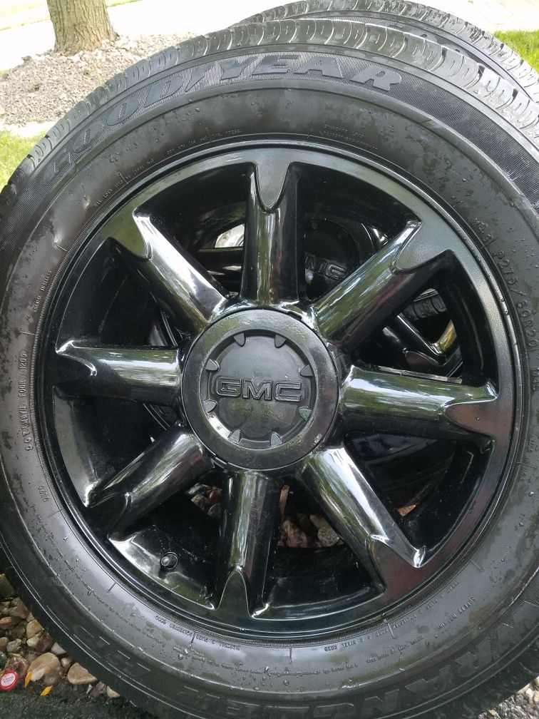 20" gmc Yukon Denali black stock wheels tires great