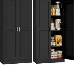 60" Tall Kitchen Storage Cabinet with 2 Doors