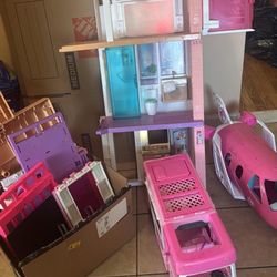 Barbie House, Camper And Airplane