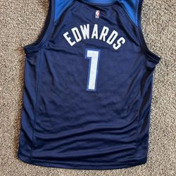Brand New Men’s Small Rookie Anthony Edward’s Minnesota Timberwolves Home Jersey