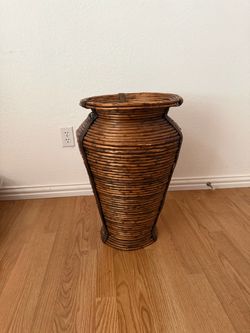 Bamboo floor vase