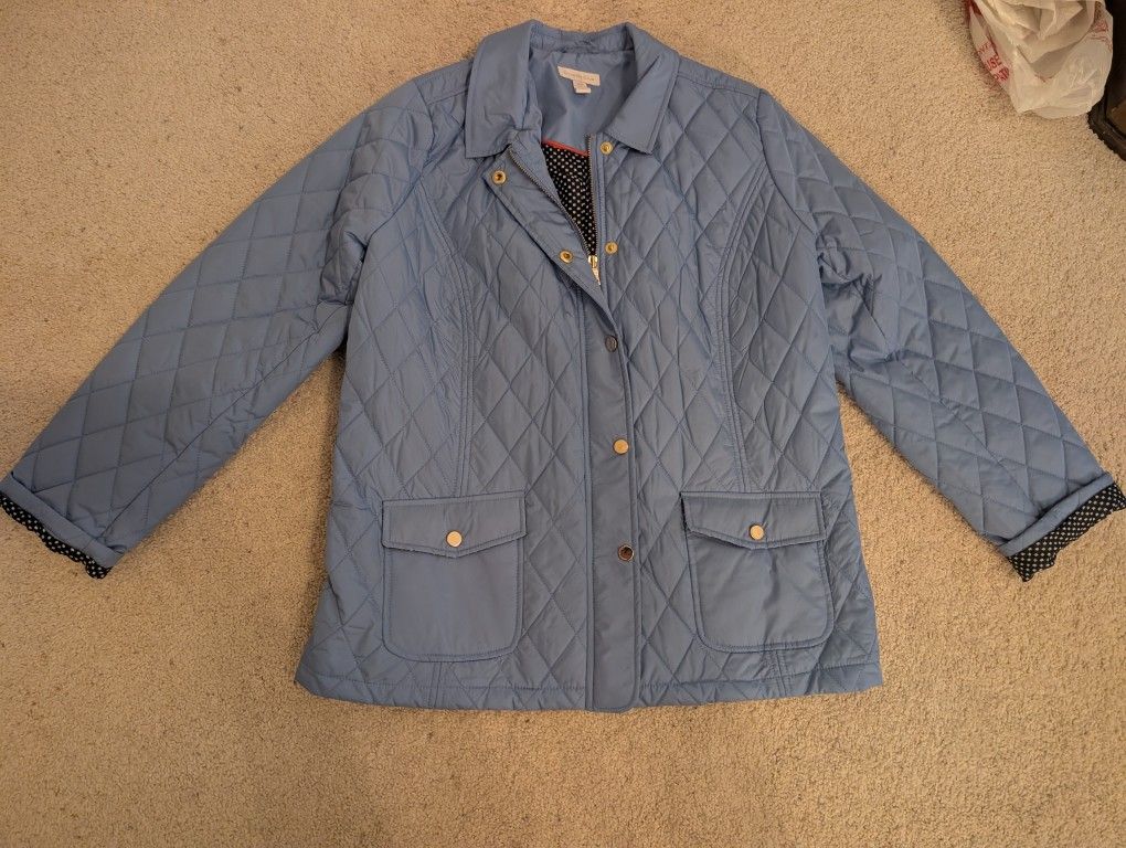 Blue Quilted Jacket