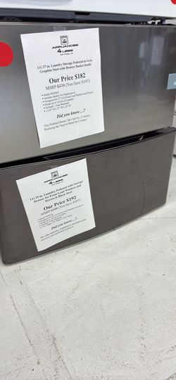 Save $207 off MSRP 📉🏷️ on LG 29”Wide Black Laundry Storage Pedestal WDP5K