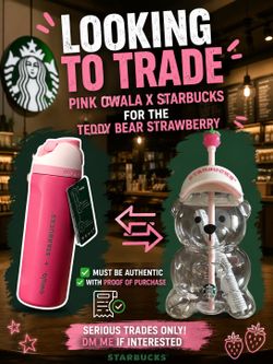Owala x Starbucks , strawberry teddy