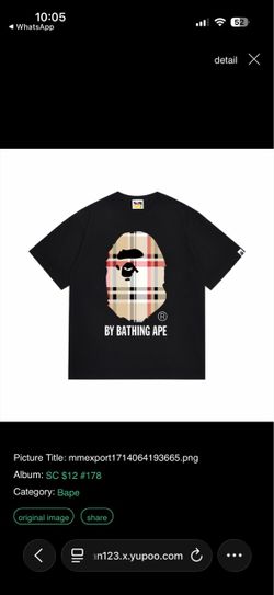 BAPE By Bathing Ape Plaid Graphic T-Shirt