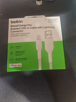 Belkin BoostCharge Pro Braided USB-A Cable With Lightning Connector