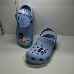 Crocs Iconic Comfort Kids/Children's Blue Sandals Size J1