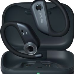 1MORE S50 Fit Open Earbuds, Open-Ear Wireless Bluetooth Headphones Bluetooth 5.3 with 4 Microphone, Light Earbuds with Earhooks for Sports Running, IP