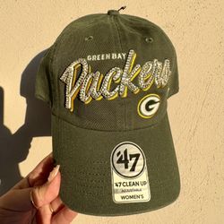 Bedazzled Green Bag Packers Hat
