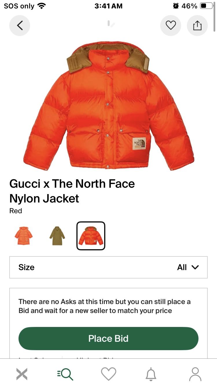 GUCCI x TNF NYLON DOWN JACKET