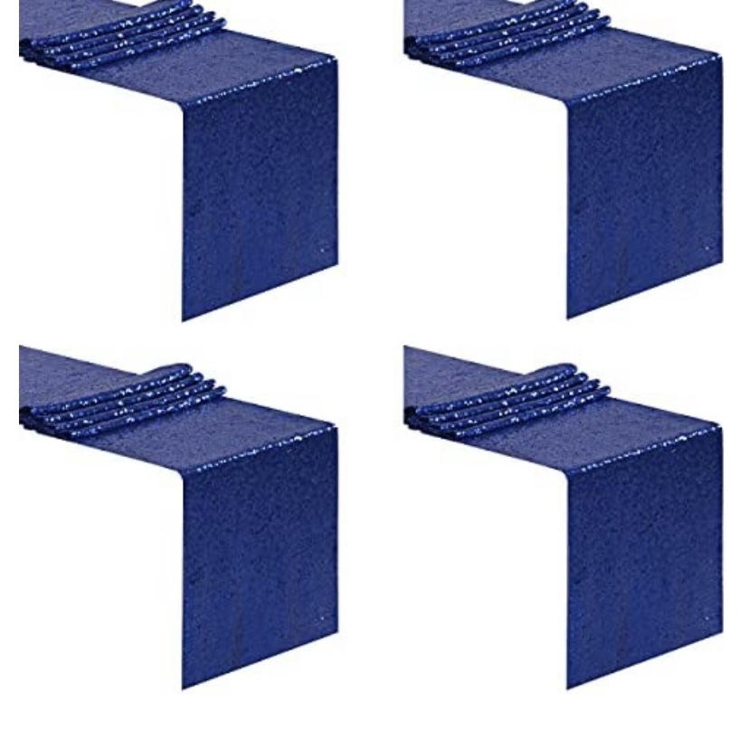 16 Royal Blue Table Runners 12 x 75 Inch Sparkly Sequin Table Runners 