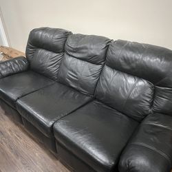 Sofa Dark Brown Recliner Couch
