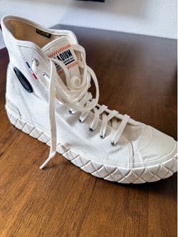 White Canvas Palladium Sneakers