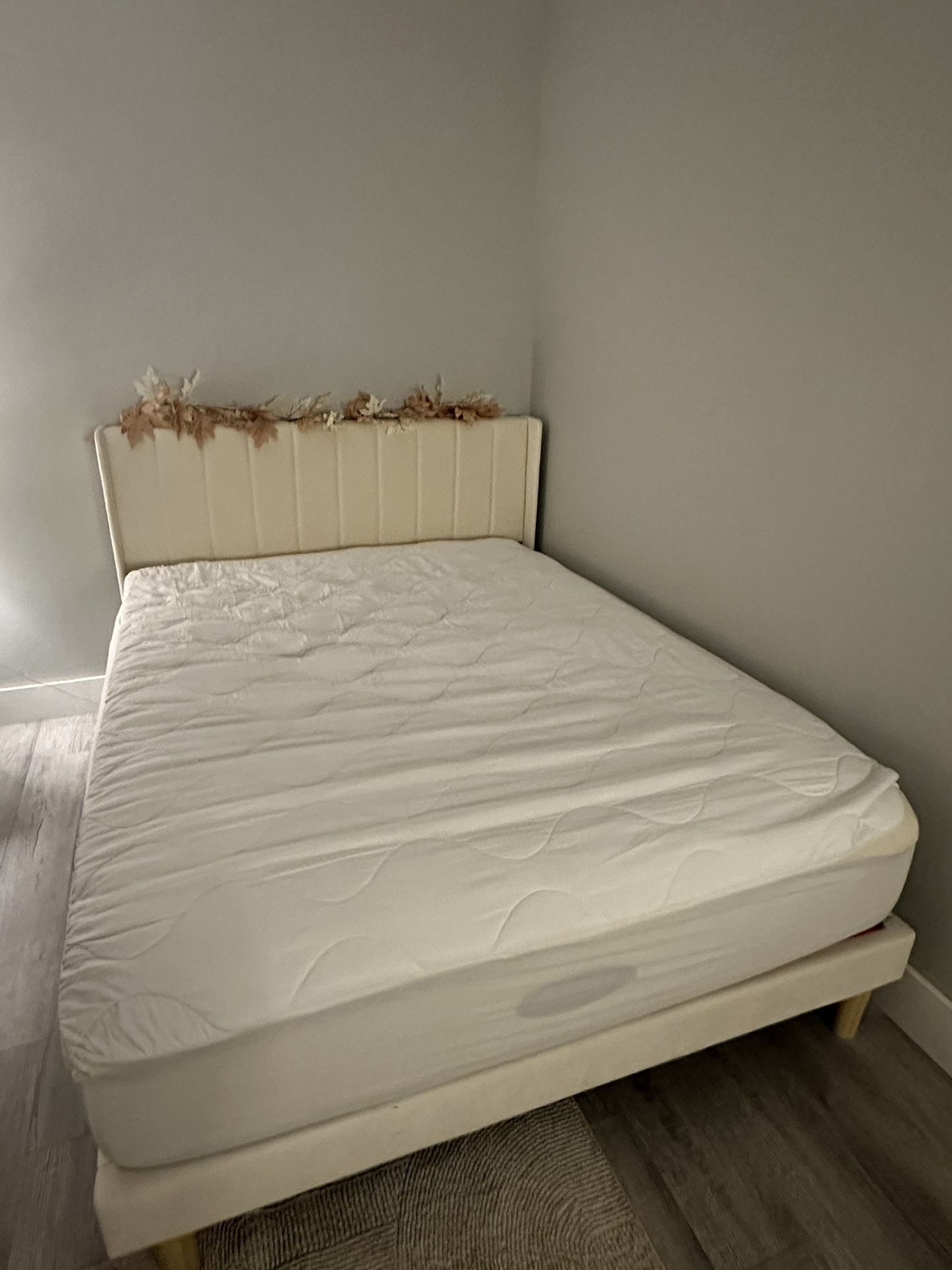 Beige Bed Frame (Queen)