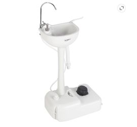 VINGLI Upgraded Portable Sink / Rolling Hand Wash Basin Stand