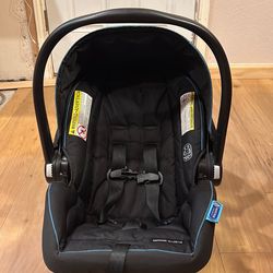 used infant car seat , blue an black