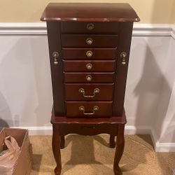 Traditional Cherry Wood Jewelry Box