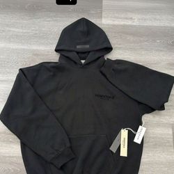 New Black Essentials Hoodie Size Large