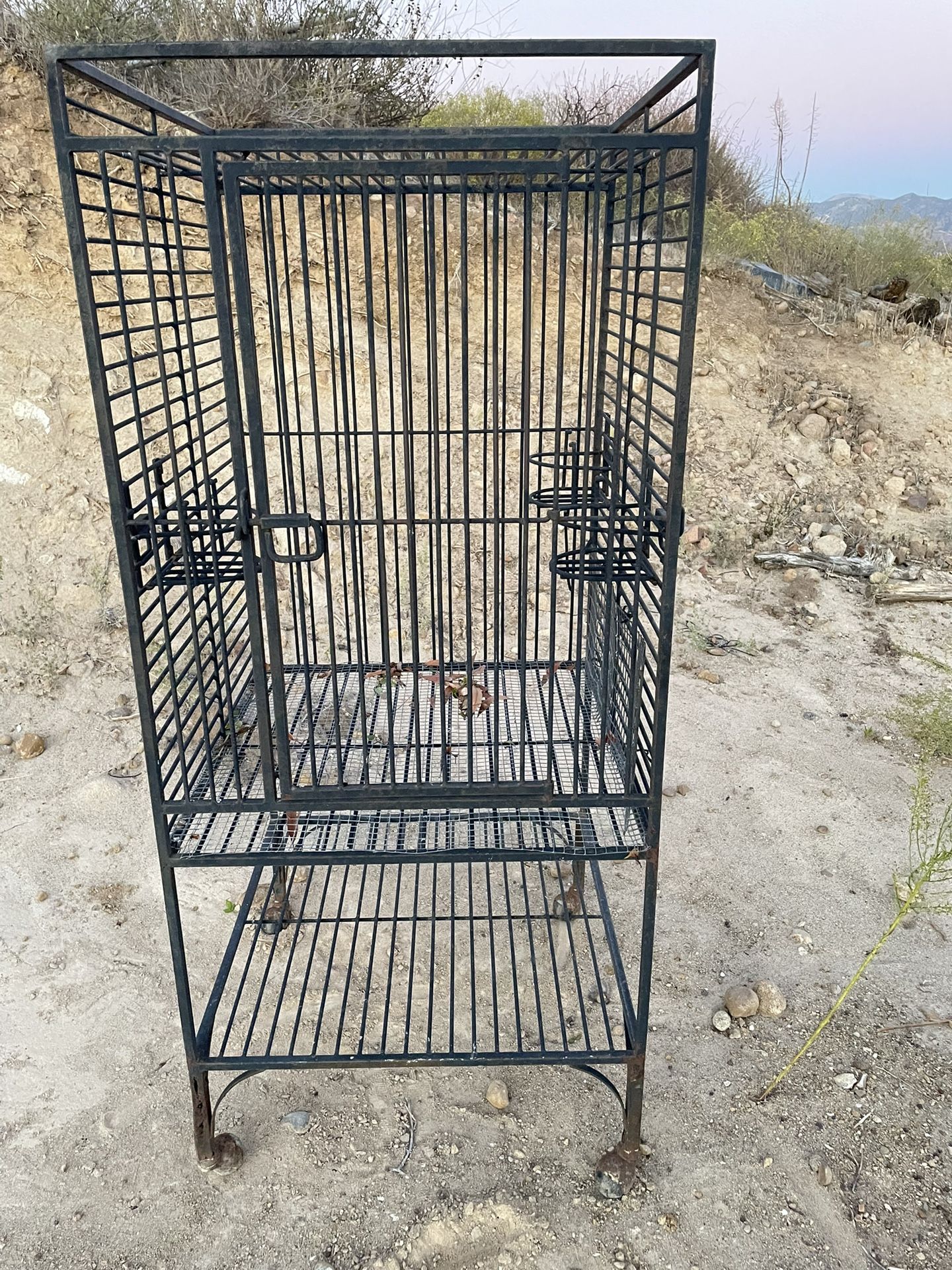 Large Wrought Iron Parrot Cage