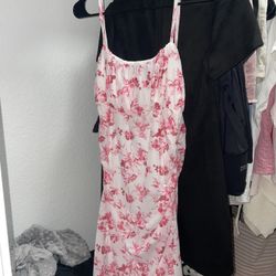 Pink And White Dress