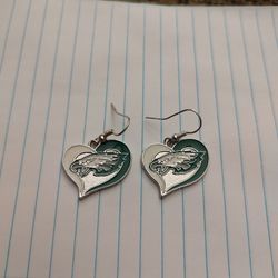 PHILADELPHIA EAGLES EARRINGS.  NEW.  PICKUP ONLY.