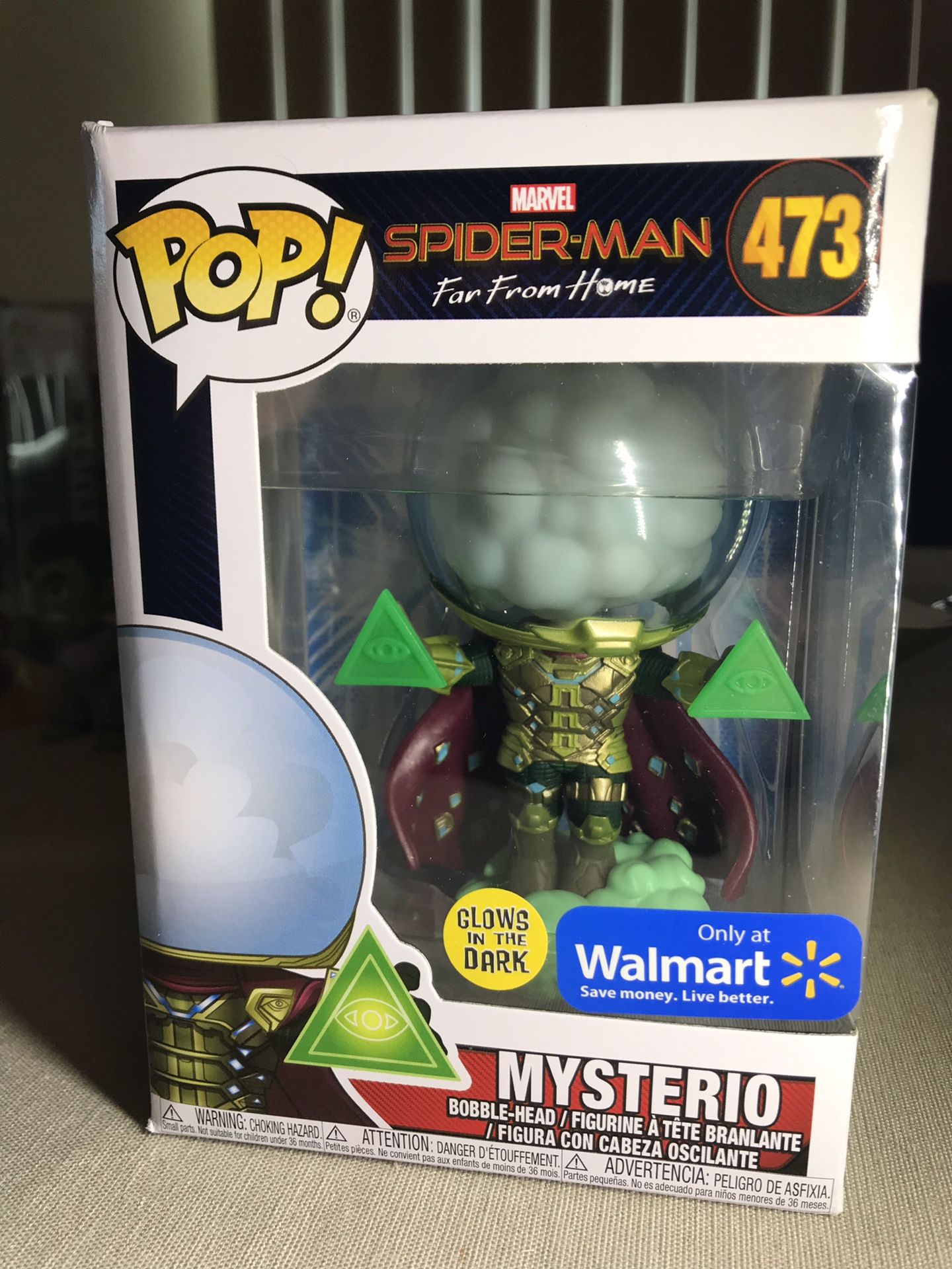 Funko Pop Glow Mysterio Spider-Man Far from Home