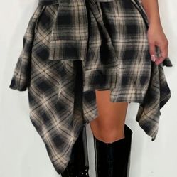 Flannel Thai Mid/mini skirt