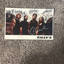 Signed Of Mice & Men Memorabilia (Circa 2012)