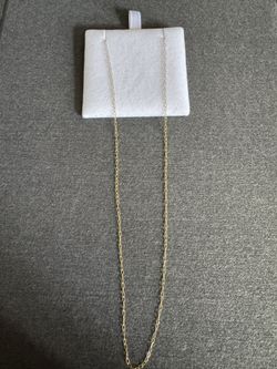 14k Gold Paperclip Necklace 16 inch 1.4mm