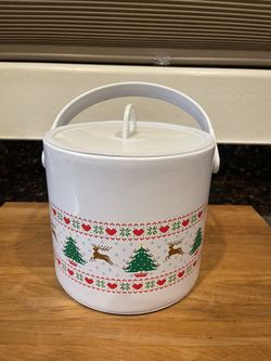 Holiday Ice Bucket with lid