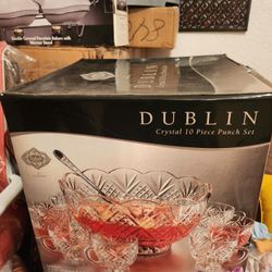 Dublin Crystal 10 Piece Punch Set
