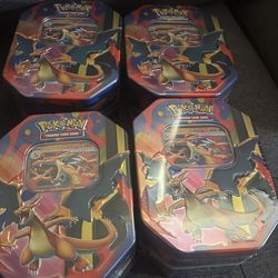 Pokemon TIN  TCG: Mega Charizard Y Tin - 4 Pack