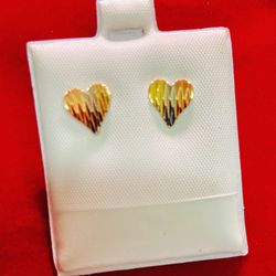 Florentine Gold Heart Earrings