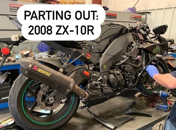 (PARTING OUT) Kawasaki 2008 ZX10R Ninja Motorcycle Motor Engine Forks Wheel Rim Brakes