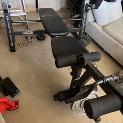 Home Gym With Barbell And Weights 