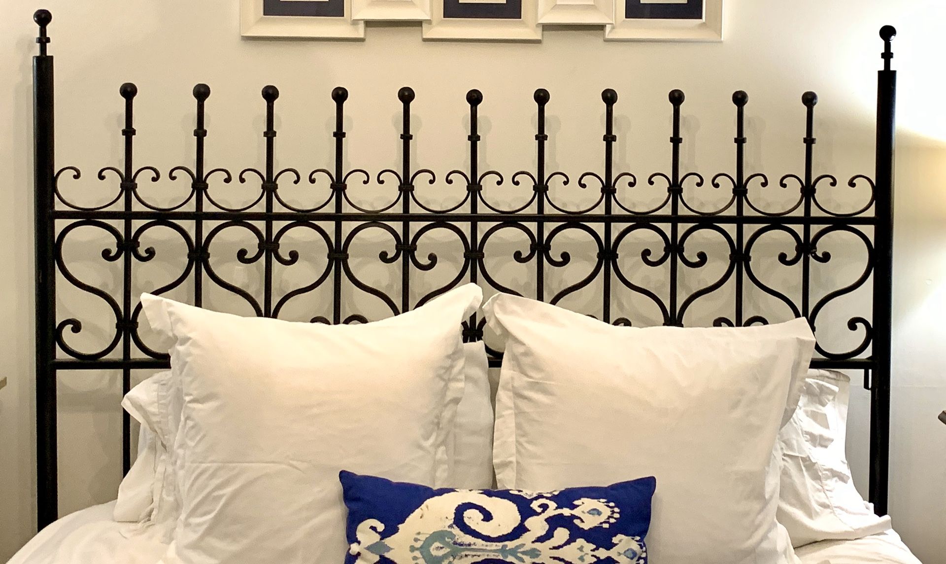 Arhaus Furniture king size wrought iron bed