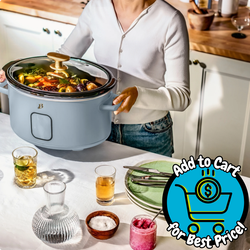 Beautiful 6 Qt Programmable Slow Cooker, Cornflower Blue by Drew Barrymore