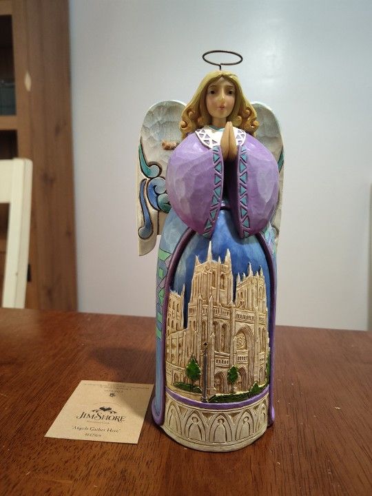 Jim Shore Angel w/ Cathedral Church Scene
