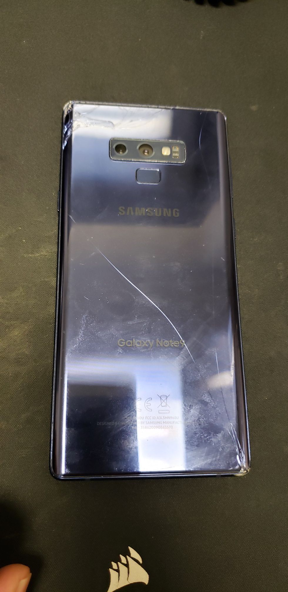 Samsung Note 9 Bad IMEI cracked LCD