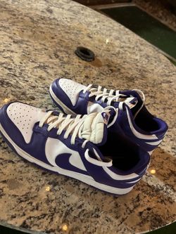 2 PAIRS Size 13 Nikes (Purple Low Dunks and Black Dusty Cactus Low Dunks)