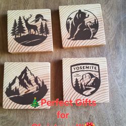 Handmade Wooden Coasters ‼️🎄 They Make Perfect Gifts 🎁