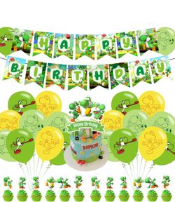Yoshi birthday party decorations supplies.