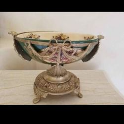 antique footed dish 
