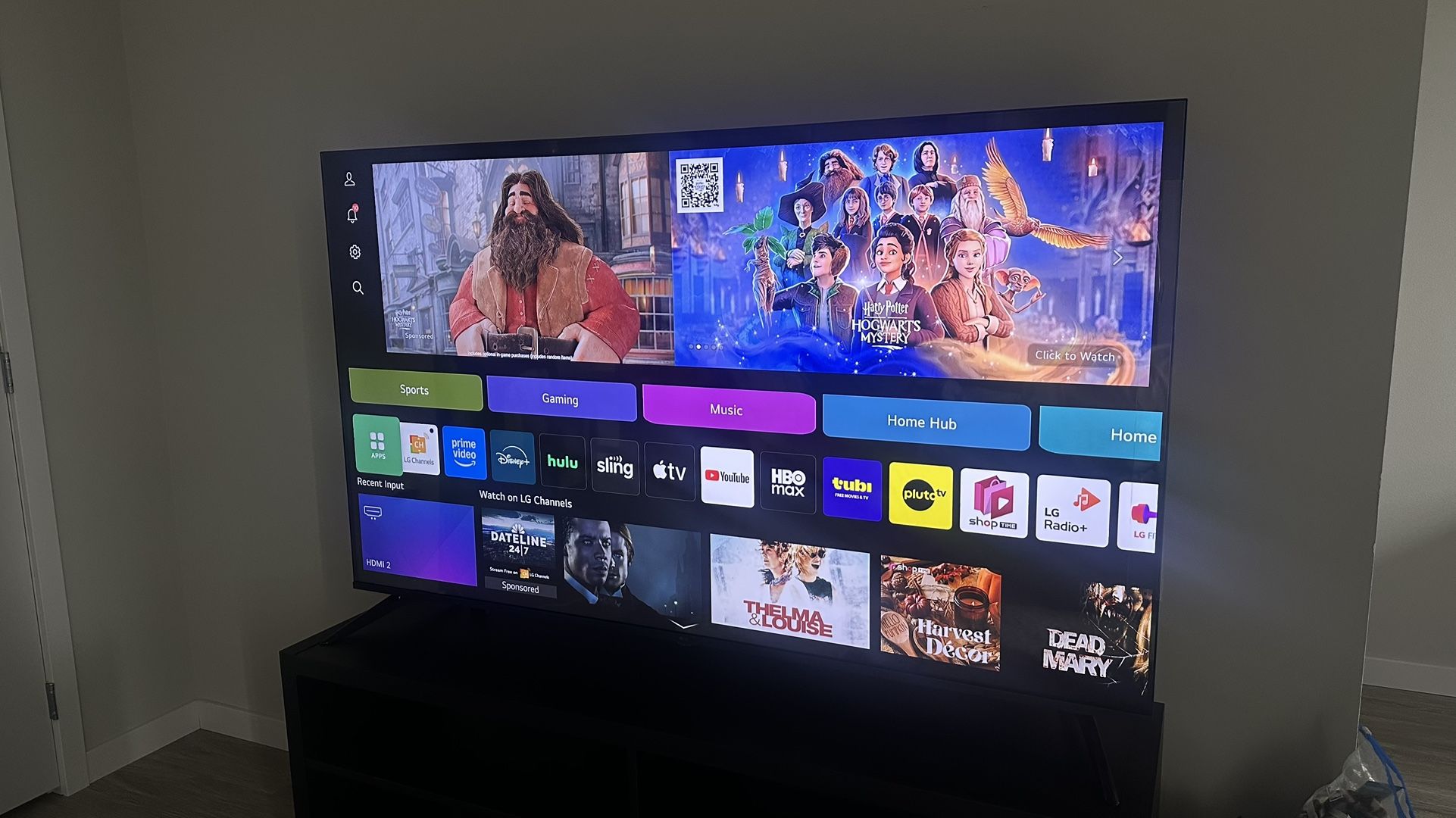65 INCH TV BARELY USED- PICK UP ASAP