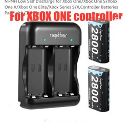 Pair Of Rechargeable Batteries With Charger For Xbox One  Controller 
